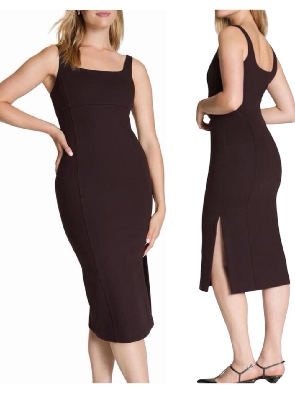 Spanx Shape Ponte Midi Tank Dress